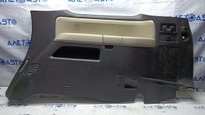 Right arch trim Toyota Sequoia 08-19 black, with beige insert, scratches, with cigarette lighter