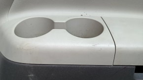 Right arch trim Toyota Sienna 11-14 gray with beige, without curtain, rubbed, scratches, whitened plastic, with cigarette lighter