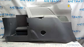 Left arch trim Toyota Sienna 11-14 dark gray, with gray insert, with curtain, scratches, unsoldered fasteners, broken fastener