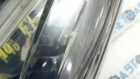 Headlight front left Toyota Prius V 12-14 complete prerest LED, melted, missing fragment, sand, scratches