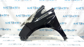 Front left wing Toyota Prius V 12-17 black 202, burnt, dents