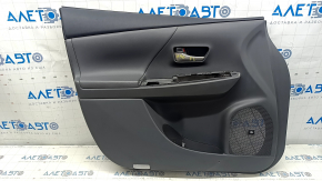 Door trim cardfront right Toyota Prius V 12-17 leather dark gray under JBL speakers, scratches