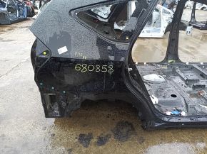 Quarter wing rear right Toyota Prius V 12-17 on the body, black, dents, bumps