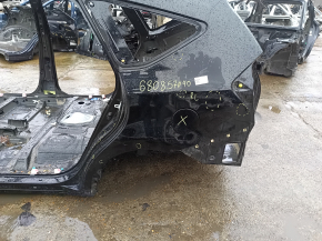 Quarter wing rear left Toyota Prius V 12-17 on the body, black, dents, bumps
