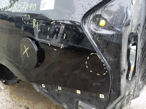 Quarter wing rear left Toyota Prius V 12-17 on the body, black, dents, bumps
