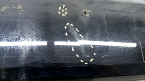 Front bumper bare Toyota Prius V 12-14 pre-rest for parking sensors and washer, black, torn, dented, broken fasteners, scratches
