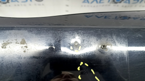 Front bumper bare Toyota Prius V 12-14 pre-rest for parking sensors and washer, black, torn, dented, broken fasteners, scratches