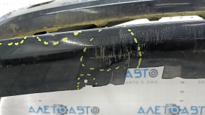 Front bumper bare Toyota Prius V 12-14 pre-rest for parking sensors and washer, black, torn, dented, broken fasteners, scratches