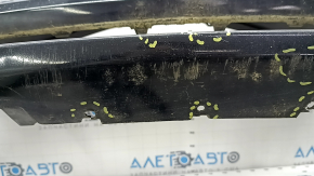 Front bumper bare Toyota Prius V 12-14 pre-rest for parking sensors and washer, black, torn, dented, broken fasteners, scratches