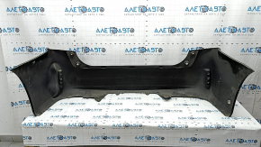 Rear bumper bare Toyota Prius V 12-17 without lip, black, pressed, scratches, crack in fastening
