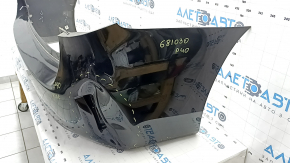 Rear bumper bare Toyota Prius V 12-17 without lip, black, pressed, scratches, crack in fastening