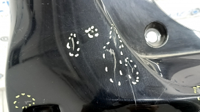 Rear bumper bare Toyota Prius V 12-17 without lip, black, pressed, scratches, crack in fastening