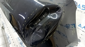 Rear bumper bare Toyota Prius V 12-17 without lip, black, pressed, scratches, crack in fastening