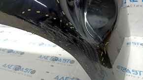 Rear bumper bare Toyota Prius V 12-17 without lip, black, pressed, scratches, crack in fastening