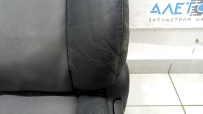 Driver's seat Toyota Prius V 12-17 without airbag, mechanical + electric, dark gray leather, cracked, dented