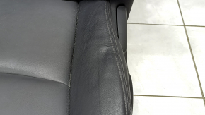 Driver's seat Toyota Prius V 12-17 without airbag, mechanical + electric, dark gray leather, cracked, dented