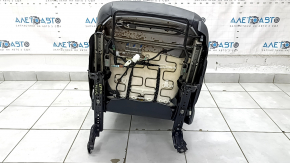 Driver's seat Toyota Prius V 12-17 without airbag, mechanical + electric, dark gray leather, cracked, dented