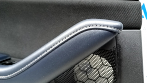 Door trim card rear left Mazda CX-30 20- black, insert black cloth, armrest leather dark blue, scratches