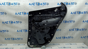 Door trim card rear left Mazda CX-30 20- black, insert black cloth, armrest leather dark blue, scratches