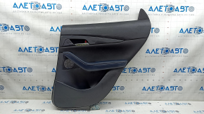 Door trim card rear right Mazda CX-30 20- black, insert black cloth, armrest leather dark blue, scratches