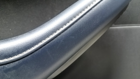 Door trim card front left Mazda CX-30 20- black, insert dark blue, black cloth, armrest leather dark blue, scratches