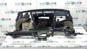 Torpedo front panel with AIRBAG Toyota Prius V 12-17 black, rusty pyropatron