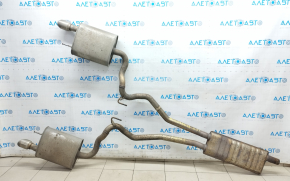 Exhaust manifold assembly Ford Mustang mk6 15- 2.3T resonator with barrels, rusty