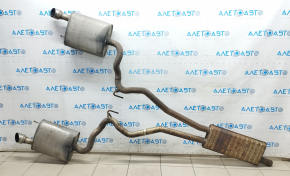 Exhaust manifold assembly Ford Mustang mk6 15- 2.3T resonator with barrels, rusty
