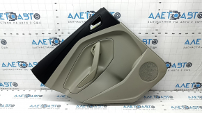 Door trim card rear left Ford C-max MK2 13-18 beige with beige insert plastic, armrest beige leather