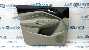 Ford C-max MK2 2013-2018 front left door panel trim, beige with beige plastic insert, beige leather armrest