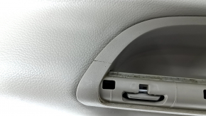 Door trim card front left Ford C-max MK2 13-18 beige with beige insert plastic, armrest beige leather, crack in handle