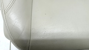 Passenger seat Ford C-max MK2 13-18 with airbag, mechanical, heated, beige leather, dented, scratches, whitened plastic