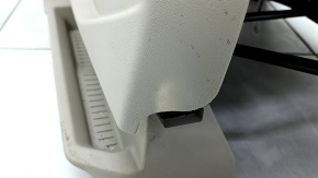 Passenger seat Ford C-max MK2 13-18 with airbag, mechanical, heated, beige leather, dented, scratches, whitened plastic