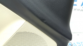 Door trim card front left Mercedes CLA 14-19 black with beige insert leather, armrest leather, chrome molding, dent, for cleaning