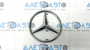 Emblem of radiator grille Mercedes CLA 14-19 chrome, cracks, broken fasteners