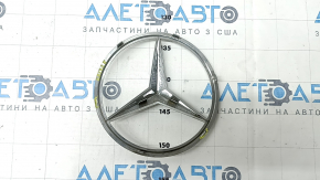 Emblem of radiator grille Mercedes CLA 14-19 chrome, cracks, broken fasteners