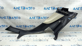Rear pillar trim lower right Tesla Model S 16-20 rest, black, with beige insert, scratches, broken fasteners