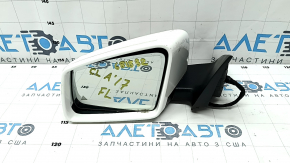 Side mirror left Mercedes CLA 14-19 BSM, auto-dimming, turn signal, 10+6 pins, white, worn