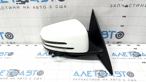 Side mirror right Mercedes CLA 14-19 BSM, turn signal, 8+6 pins, white