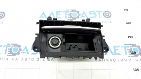 Mercedes CLA 14-19 center console ashtray with cigarette lighter, black with chrome, scratches
