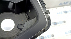 Cup holder center console front, Mercedes CLA 14-19 black with chrome, scratches