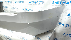 Rear bumper bare Tesla Model S 16-20 rest, for 6 parking sensors, white, made