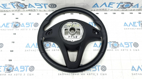 Naked steering wheel Mercedes CLA 14-19 leather black, white stitching, scratches, 