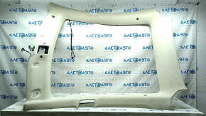 Tesla Model S 16-20 headlining, under panorama blind glass, beige suede, for dry cleaning, scratch, creased