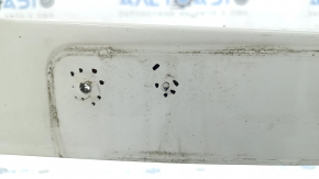 Bare front bumper Mercedes CLA 17-19, white, without parking sensors, dented, torn, scratches, non-factory holes