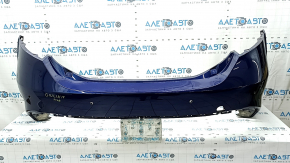 Bare rear bumper Alfa Romeo Giulia 17-18 for parking sensors, blue, dented, scratches, cracks