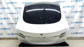 Trunk door bare with glass Tesla Model S 12-20 red PPMR, with brake light, with hinges