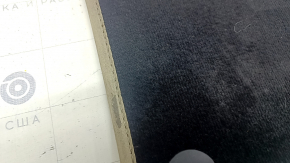Front left interior mat Mercedes CLA 14-19 cloth black, beige piping, dry cleanable, worn