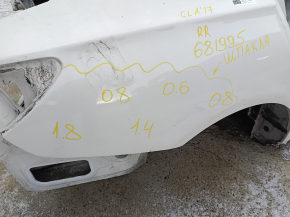 Quarter wing rear right Mercedes CLA 14-19 on the body, white, dented