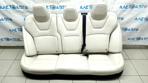 Rear row of seats 2 row Tesla Model S 16-20 rest, beige, heated, leather creases